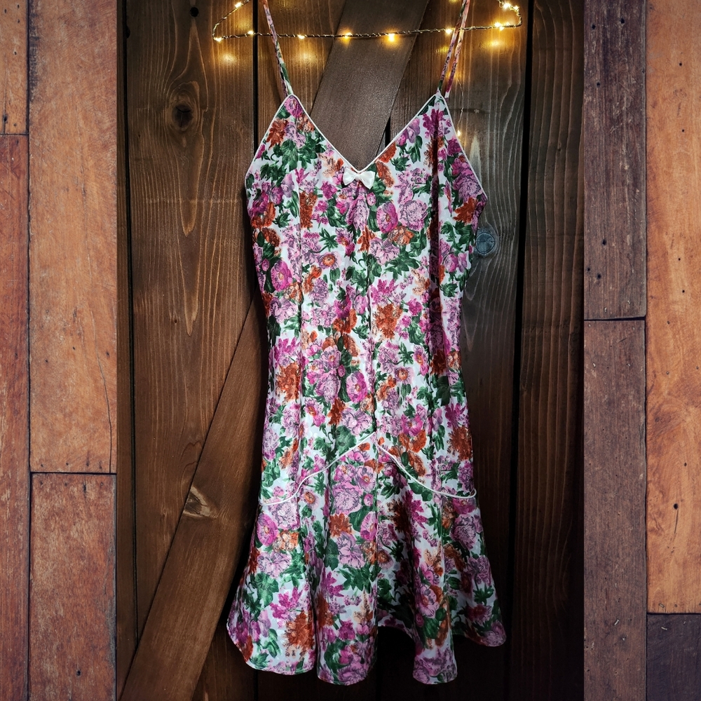 Vintage Floral Lingerie Dress